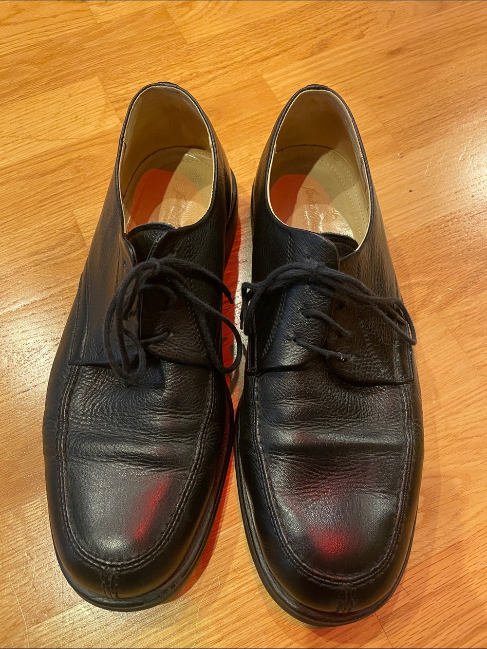 Sandro Moscoloni Black Leather  Lace-Up Shoes